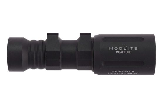 Modlite PLHv2 18350 Weapon Mounted Light has a black hardcoat anodized finish
